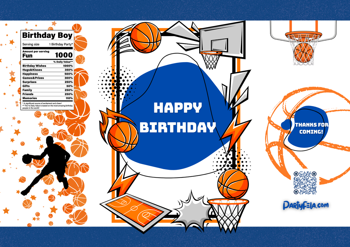 Basketball Birthday Chip Bag