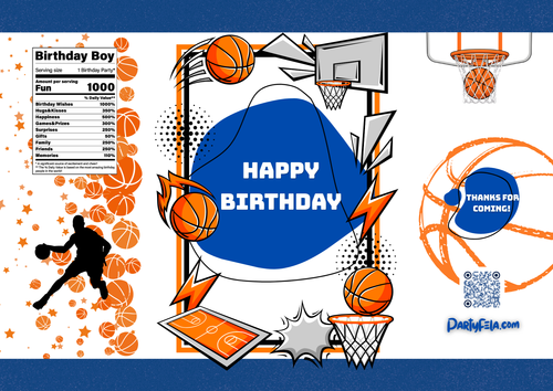 Basketball Birthday Chip Bag